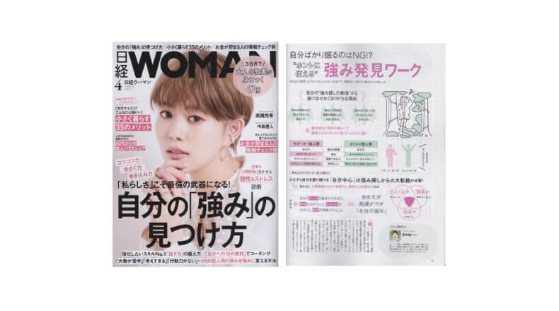 雑誌　日経WOMAN（日経BP社）で特集が掲載されました